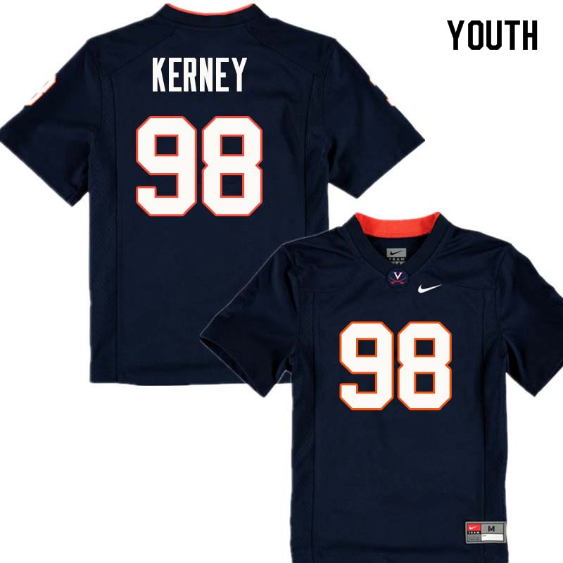 Youth #98 Patrick Kerney Virginia Cavaliers College Football Jerseys Sale-Navy - Click Image to Close